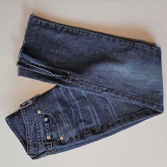 Wink Wink Blue Jeans Denim Japanese Ankle Distressed Cropped Whiskering S - Picture 6 of 11